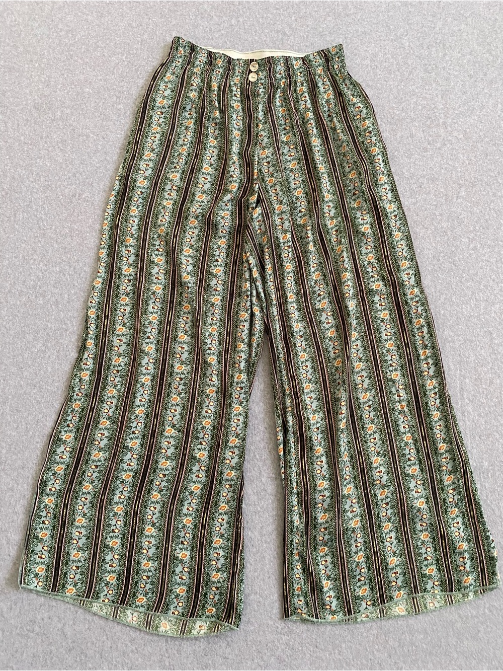 Intimately Free People Boho Floral Wide Leg Pants Flowy Lounge Size XS